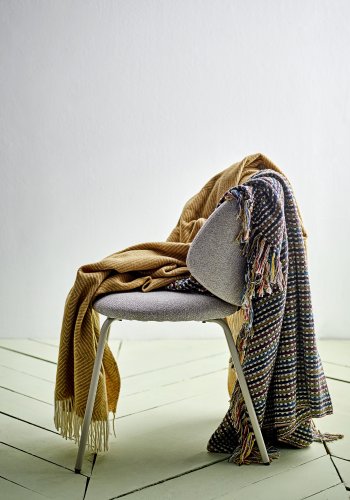 BLOOMINGVILLE Ponte Esszimmerstuhl - graues Bouclé-Polyester und Metall