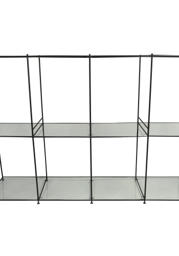 DAN-FORM DAN-FORM stoledisplay med plads til 8 stole, m. glashylder - sort lak