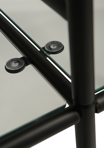 DAN-FORM DAN-FORM stoledisplay med plads til 8 stole, m. glashylder - sort lak