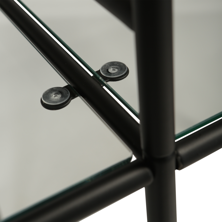 DAN-FORM DAN-FORM stoledisplay med plads til 8 stole, m. glashylder - sort lak