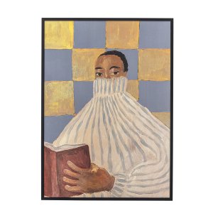 BLOOMINGVILLE Filicia Illustration billede - glas og sort fyrretr (72x52)