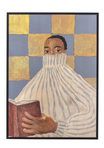 BLOOMINGVILLE Filicia Illustration billede - glas og sort fyrretr (72x52)