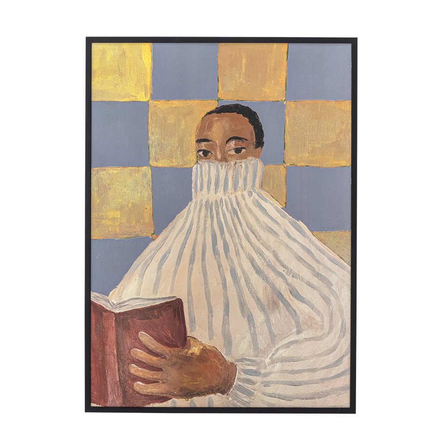 BLOOMINGVILLE Filicia Illustration billede - glas og sort fyrretr (72x52)