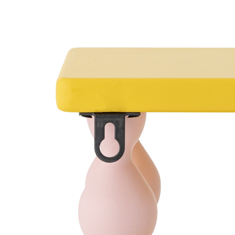 BLOOMINGVILLE MINI Bibiola-hylla, gul, MDF (L60xH21,5xB17 cm)