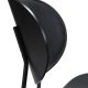 DANFORM Clementina Esszimmerstuhl - Rabenschwarzes Kunstleder/schwarz gebeiztes Eschenfurnier/schwarzer Stahl