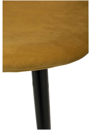 DAN-FORM Cloud Barhocker, mit Rückenlehne und Fußstütze – bronzefarbener Samt und schwarzer Stahl