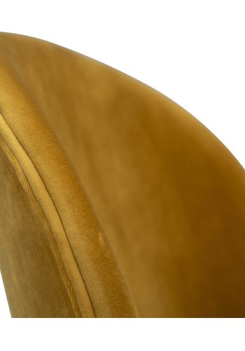 DAN-FORM Cloud Barhocker, mit Rückenlehne und Fußstütze – bronzefarbener Samt und schwarzer Stahl