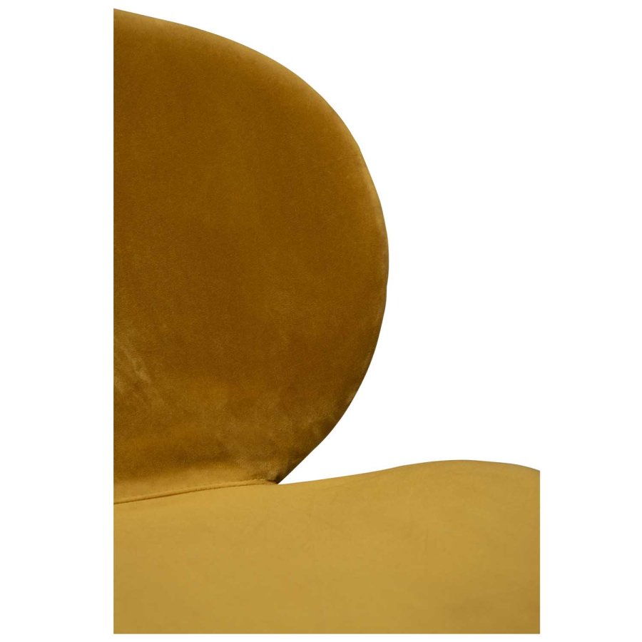 DAN-FORM Cloud Barhocker, mit Rückenlehne und Fußstütze – bronzefarbener Samt und schwarzer Stahl