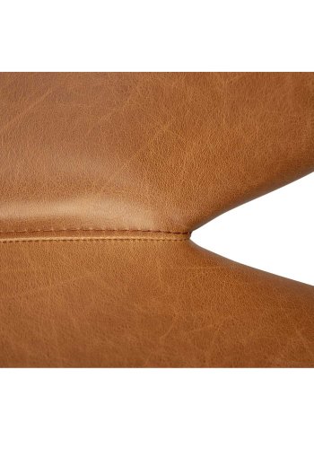 DAN-FORM Cloud barkrakk, med ryggsttte og fotsttte - vintage lysebrunt kunstskinn og svart stl