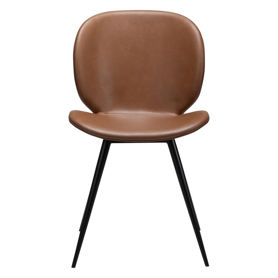 DANFORM Cloud spisebordsstol - cognac kunstlder og sort stl