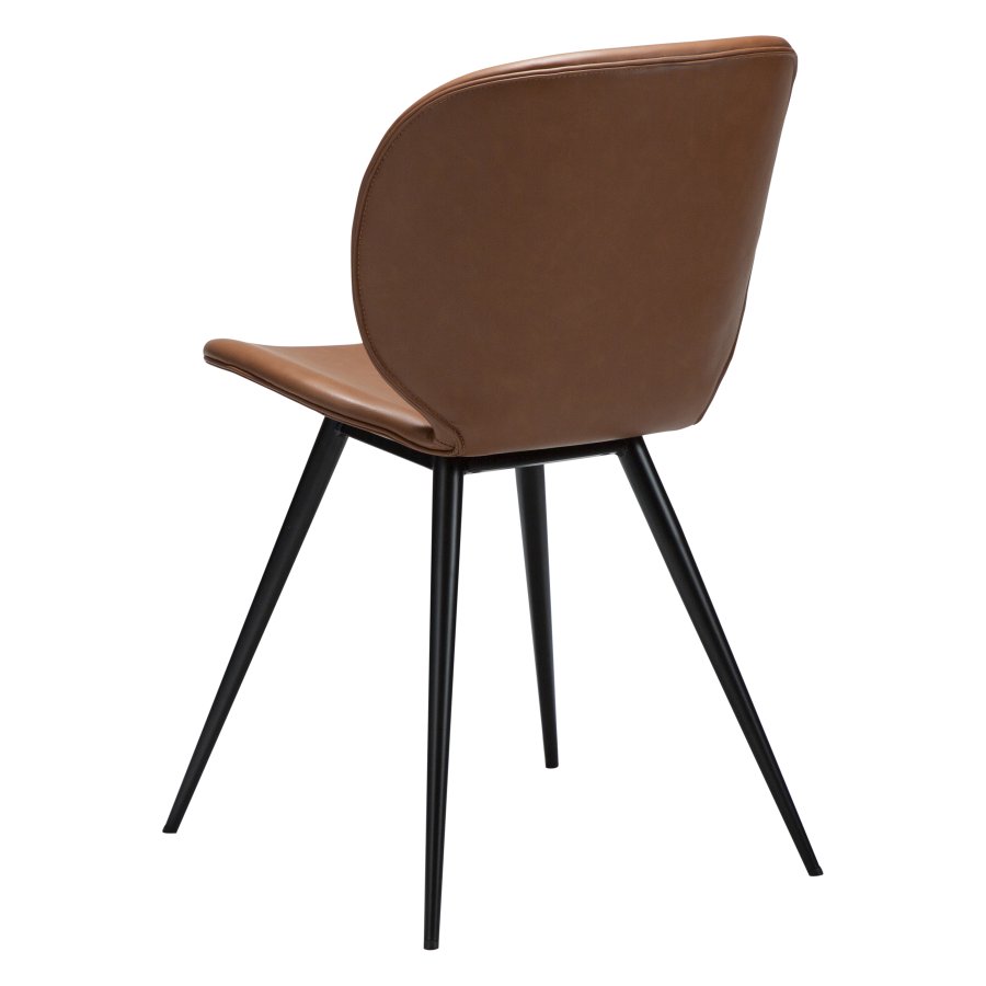 DANFORM Cloud spisebordsstol - cognac kunstlder og sort stl