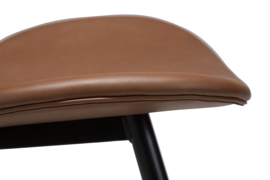 DANFORM Cloud spisebordsstol - cognac kunstlder og sort stl