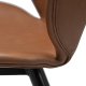 DANFORM Cloud spisebordsstol - cognac kunstlder og sort stl