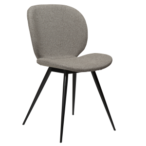 DAN-FORM CLOUD spisebordsstol - Pebble earth boucl stof og sort metal