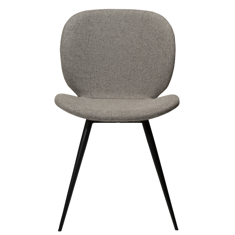 DAN-FORM CLOUD spisebordsstol - Pebble earth boucl stof og sort metal