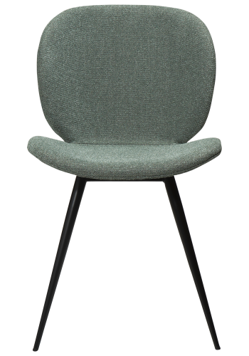 DAN-FORM CLOUD spisebordsstol - Pebble grn boucl stof og sort metal