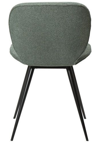 DAN-FORM CLOUD spisebordsstol - Pebble grn boucl stof og sort metal
