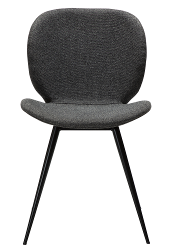 DAN-FORM CLOUD spisebordsstol - Pebble gr boucl stof og sort metal