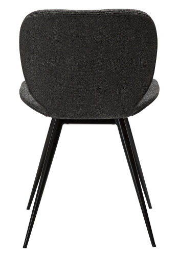 DAN-FORM CLOUD spisebordsstol - Pebble gr boucl stof og sort metal