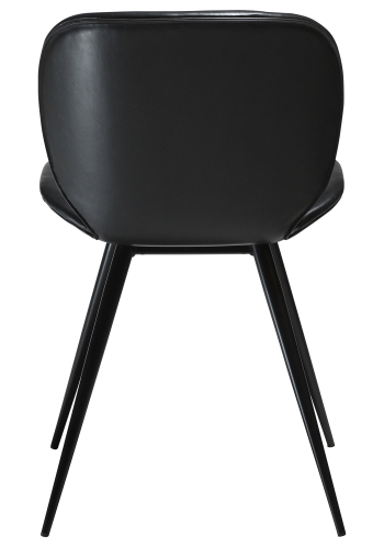 DAN-FORM CLOUD Stol Vintage svart kunstskinn med runde svarte ben