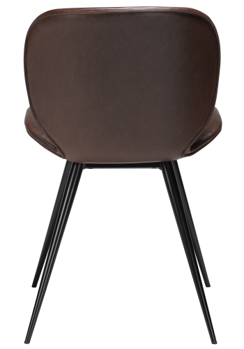 DAN-FORM CLOUD Stol Vintage kakao kunstskinn med runde svarte ben