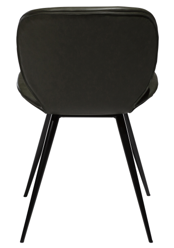 DAN-FORM CLOUD Stol Vintage grnt kunstskinn med runde svarte ben