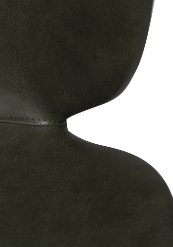 DAN-FORM CLOUD Stol Vintage grnt kunstskinn med runde svarte ben