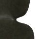 DAN-FORM CLOUD Stol Vintage grnt kunstskinn med runde svarte ben