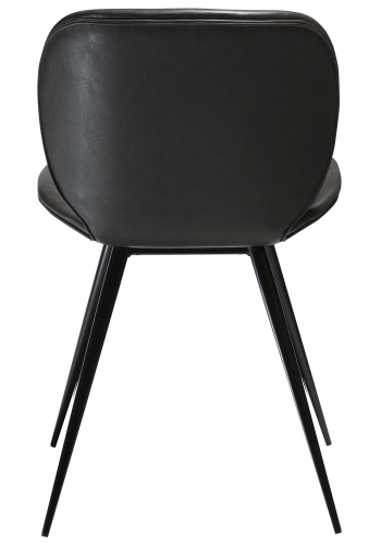 DAN-FORM CLOUD Stol Vintage grtt kunstskinn med runde svarte ben