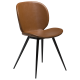 DAN-FORM CLOUD Stol Vintage lys brunt kunstskinn med runde svarte ben