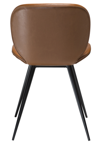 DAN-FORM CLOUD Stol Vintage lys brunt kunstskinn med runde svarte ben