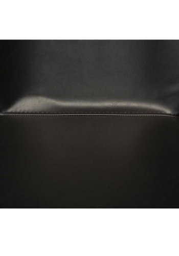 DAN-FORM Cloud Barstol, med Ryggstöd och Fotstöd - Vintage Svart Konstläder och Svart Stl