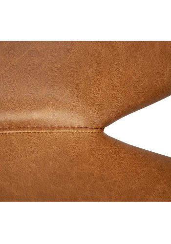 DAN-FORM Cloud barkrakk, med ryggsttte og fotsttte - vintage lysebrunt kunstskinn og svart stl