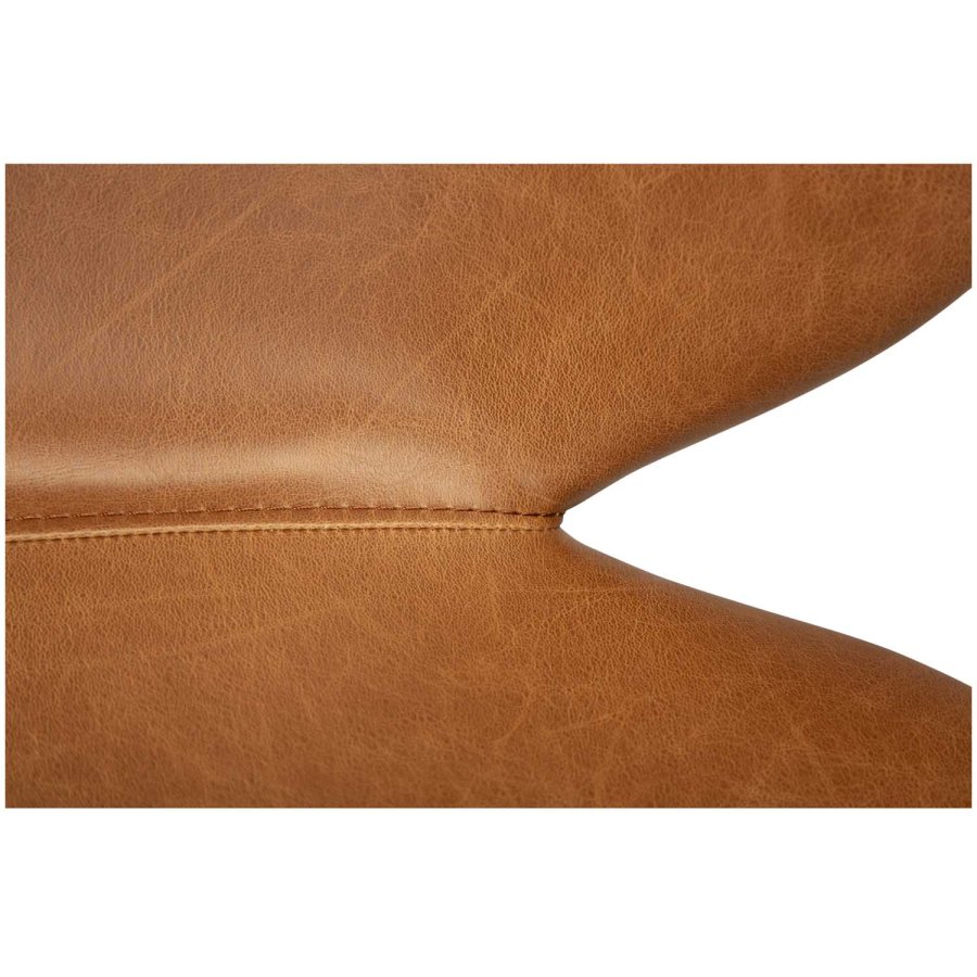 DAN-FORM Cloud barkrakk, med ryggsttte og fotsttte - vintage lysebrunt kunstskinn og svart stl