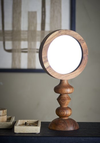 BLOOMINGVILLE Malukka bordspeil, brun, akasie