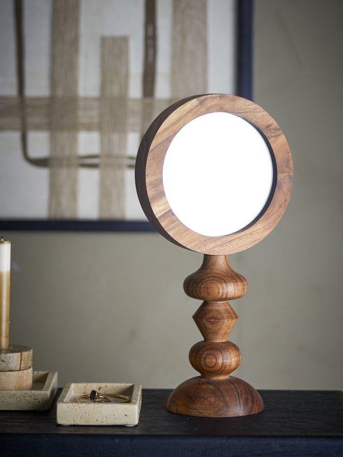 BLOOMINGVILLE Malukka bordspeil, brun, akasie