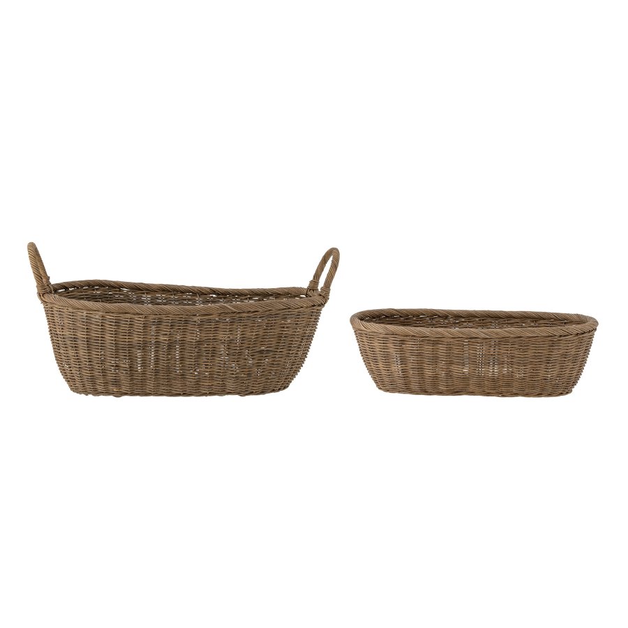 BLOOMINGVILLE Somma Korb – braunes Rattan (2er-Set)