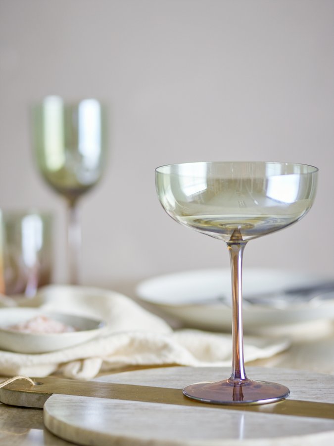 BLOOMINGVILLE Aston Cocktailglas, Bronze, Glas (D12xH17 cm, 4er Set)