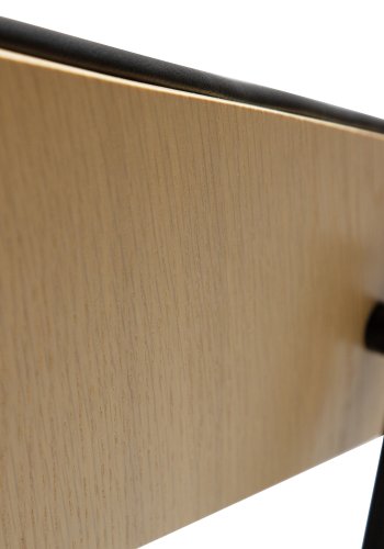 DANFORM Crib spisebordsstol, m. armln - Ravn sort kunstlder/hvidkalket egetrsfinr/sort stl