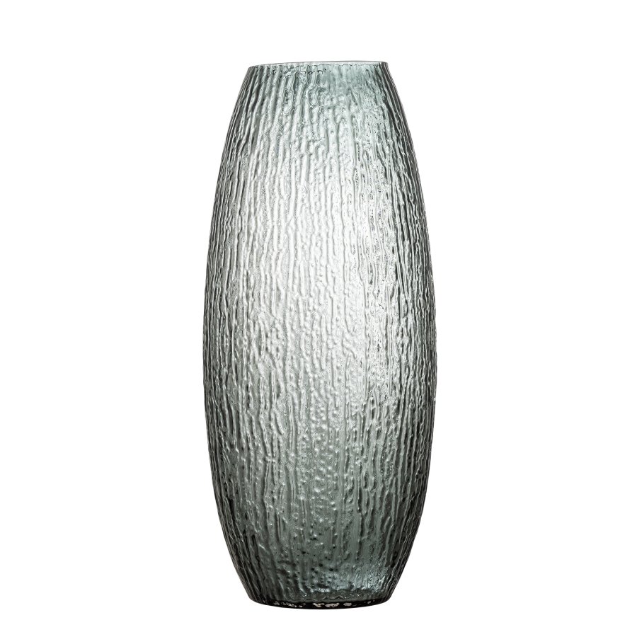 BLOOMINGVILLE Brock Vase, Grau, Glas (T22xH50 cm)