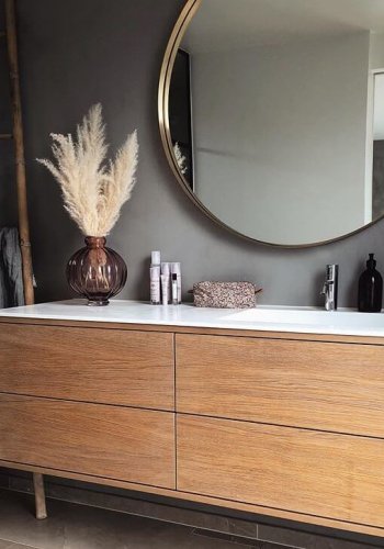 KARE DESIGN Curve Rund Spegel - Spegelglas och Mässing, Runt ( 100 cm)