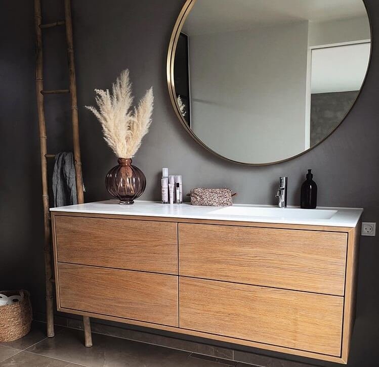 KARE DESIGN Curve Rund Spegel - Spegelglas och Mässing, Runt ( 100 cm)