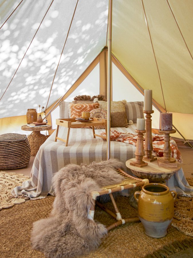 BLOOMINGVILLE Noore Sockelkerzenhalter, Natur, Mango