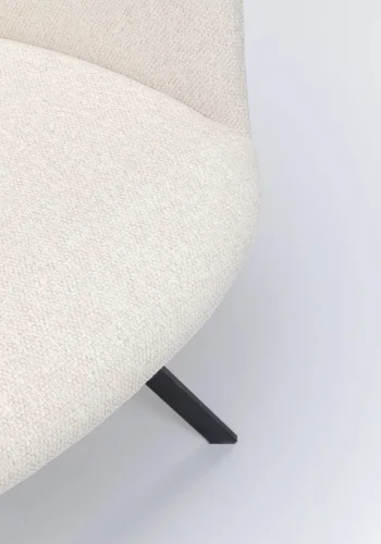 KARE DESIGN Coco Cream drejestol, m. armln - creme polyester og stl