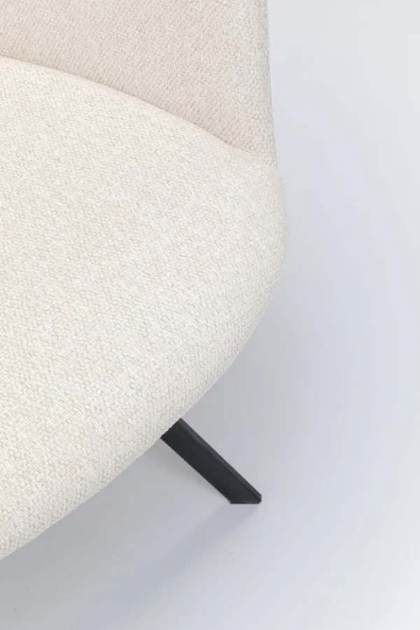 KARE DESIGN Coco Cream drejestol, m. armln - creme polyester og stl