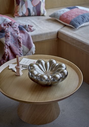 BLOOMINGVILLE Sheeran Schale, Silber, Steingut (D31,5xH14 cm)