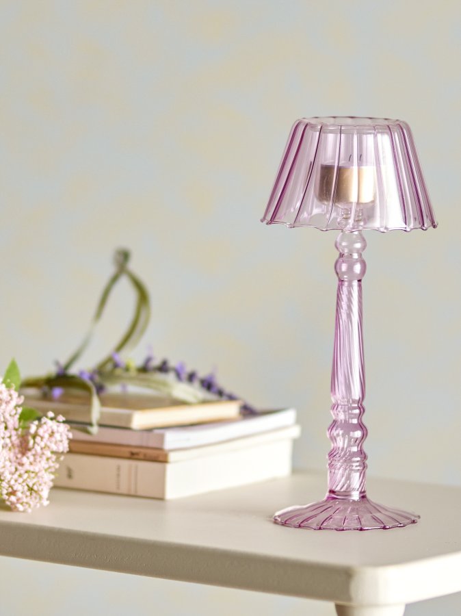 BLOOMINGVILLE Cisco telysholder, rosa, glass