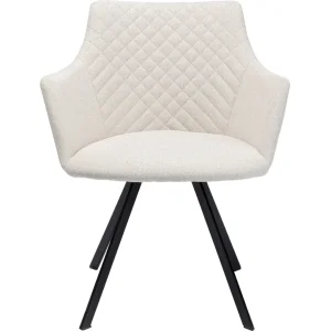 KARE DESIGN Coco Cream snurrstol, med armstöd - beige polyester och stl