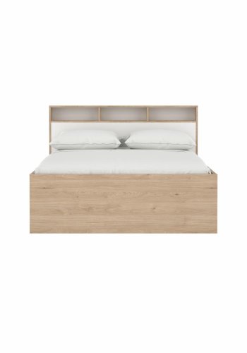TVILUM Ikast Bett mit 2 Schubladen 140x190, Jackson Hickory/Wei�, 149,8 x 206 x 96,8 cm