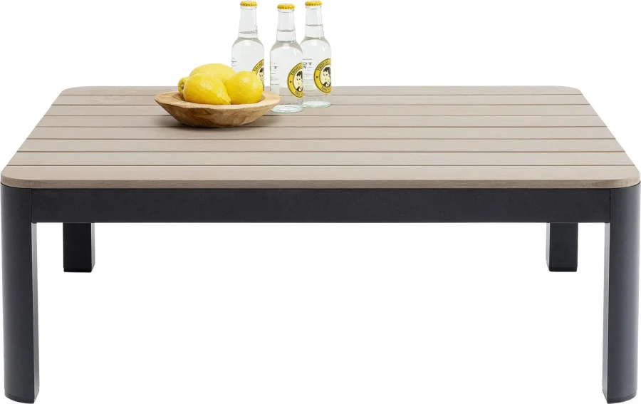 KARE DESIGN Happy Day multifunktionelt havebord/bord med bnk - polywood og aluminium (90x71)